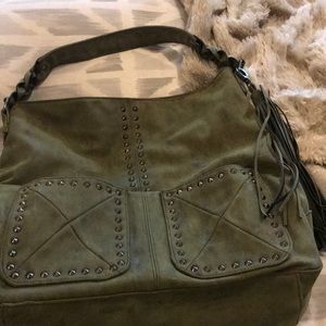 Steve Madden army green bag with studs